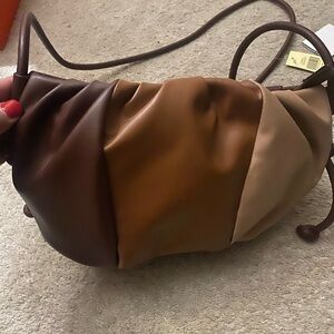 Elegant Brown Faux Leather Women's Bag